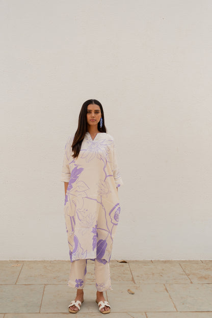 Purple Papeeta Kurta Set