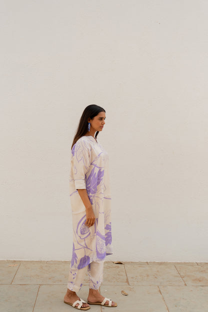 Purple Papeeta Kurta Set