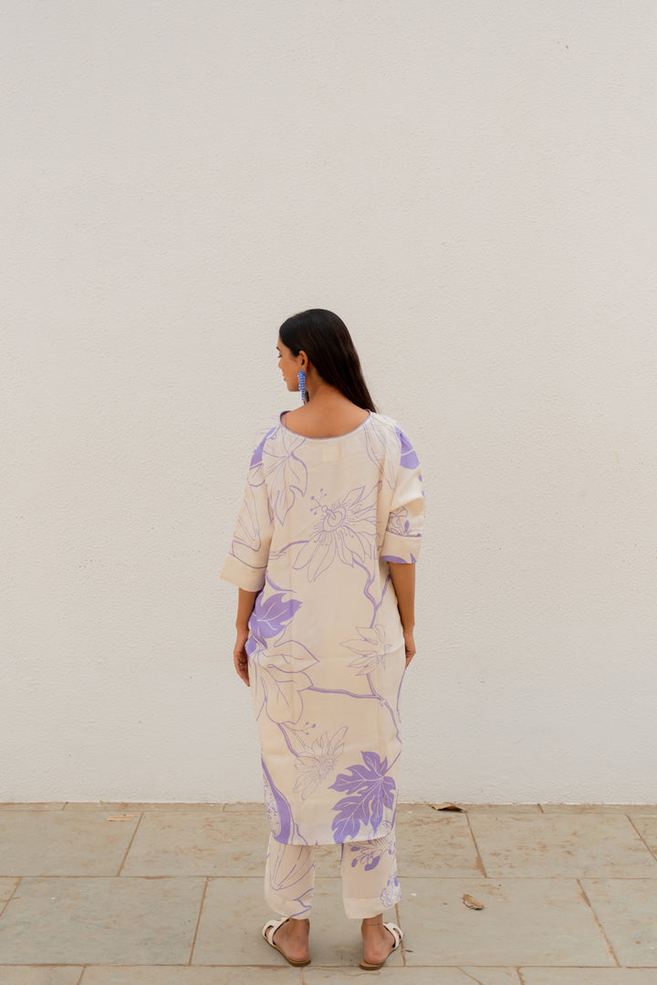 Purple Papeeta Kurta Set