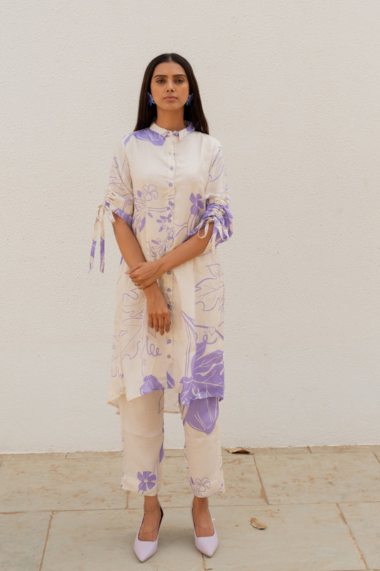 Purple Papeeta Tunic Set