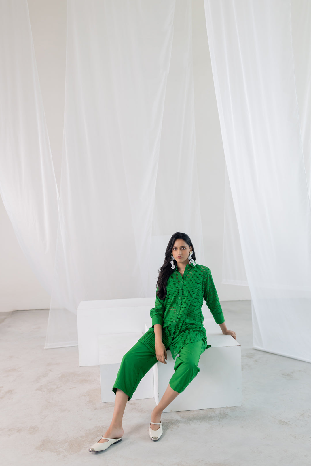 Emerald Lattice Shirt