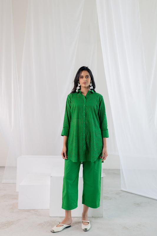 Emerald Lattice Shirt