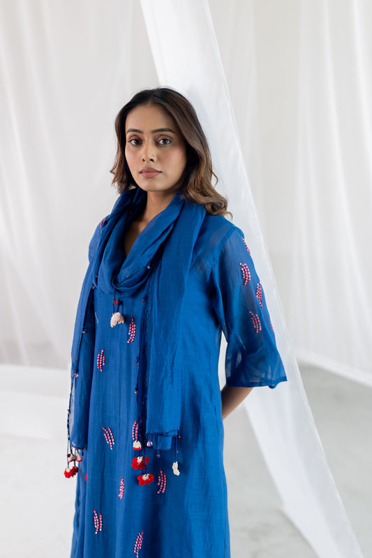 Cobalt Pink Seashore Stole