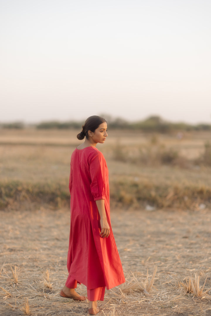 Sunset pink Kalidaar set