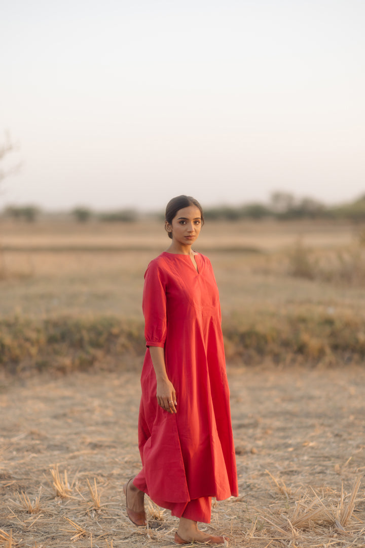 Sunset pink Kalidaar set