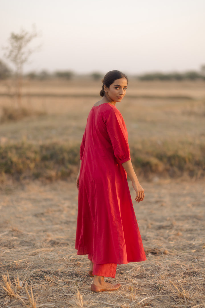 Sunset pink Kalidaar set