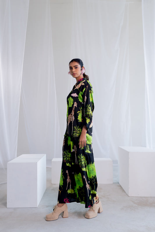 Madagascar Forest Satin Shirt