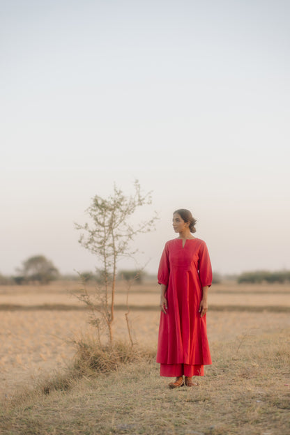 Sunset pink Kalidaar set