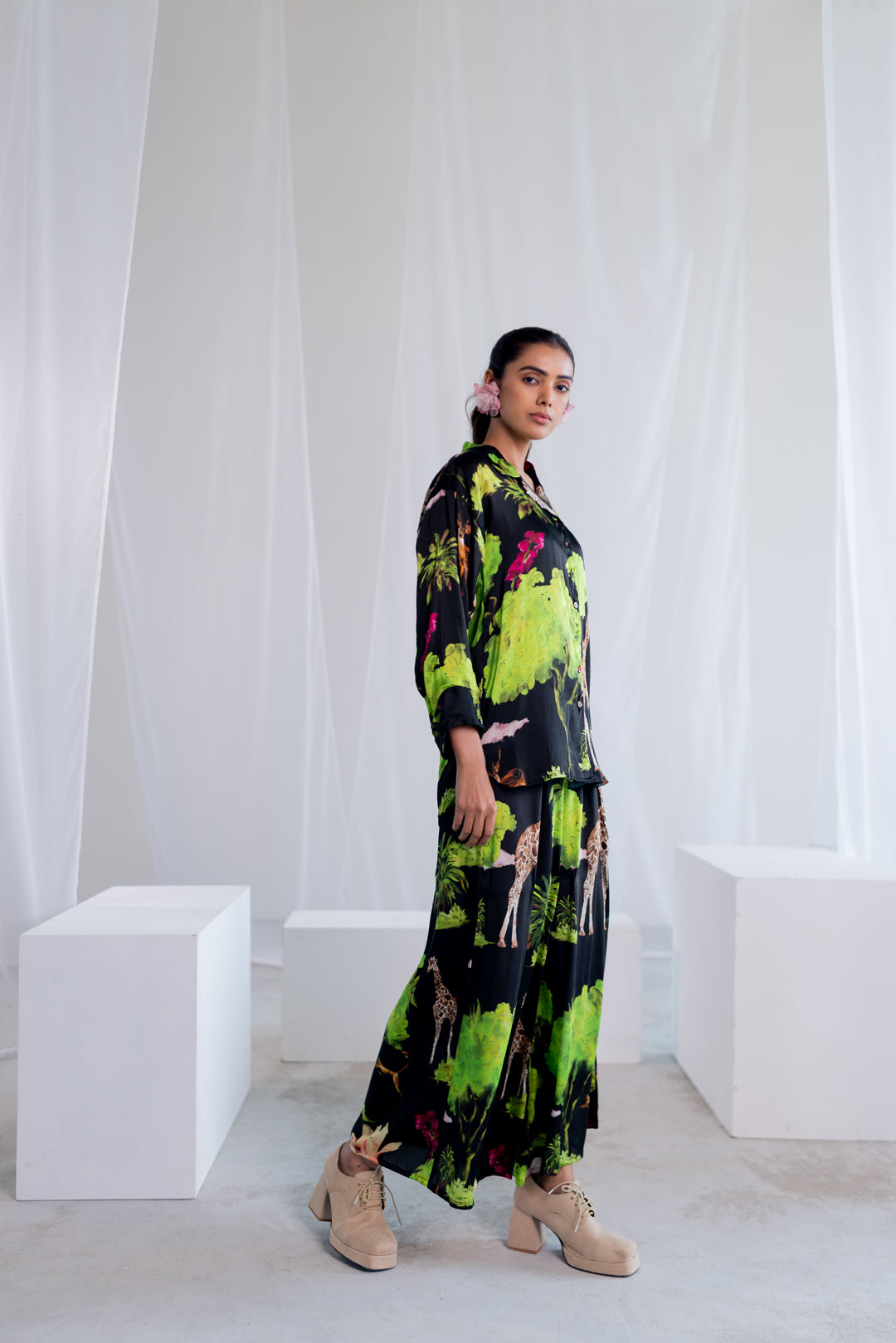 Madagascar Forest Satin Co-ord