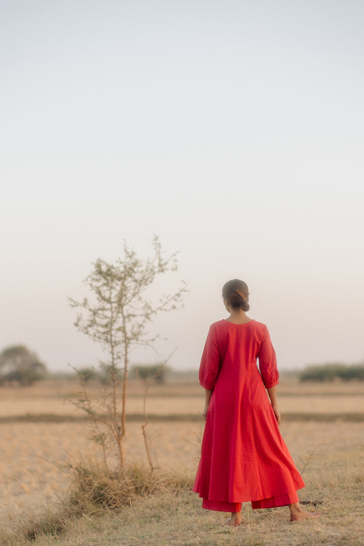 Sunset pink Kalidaar set