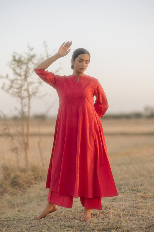 Sunset pink Kalidaar set