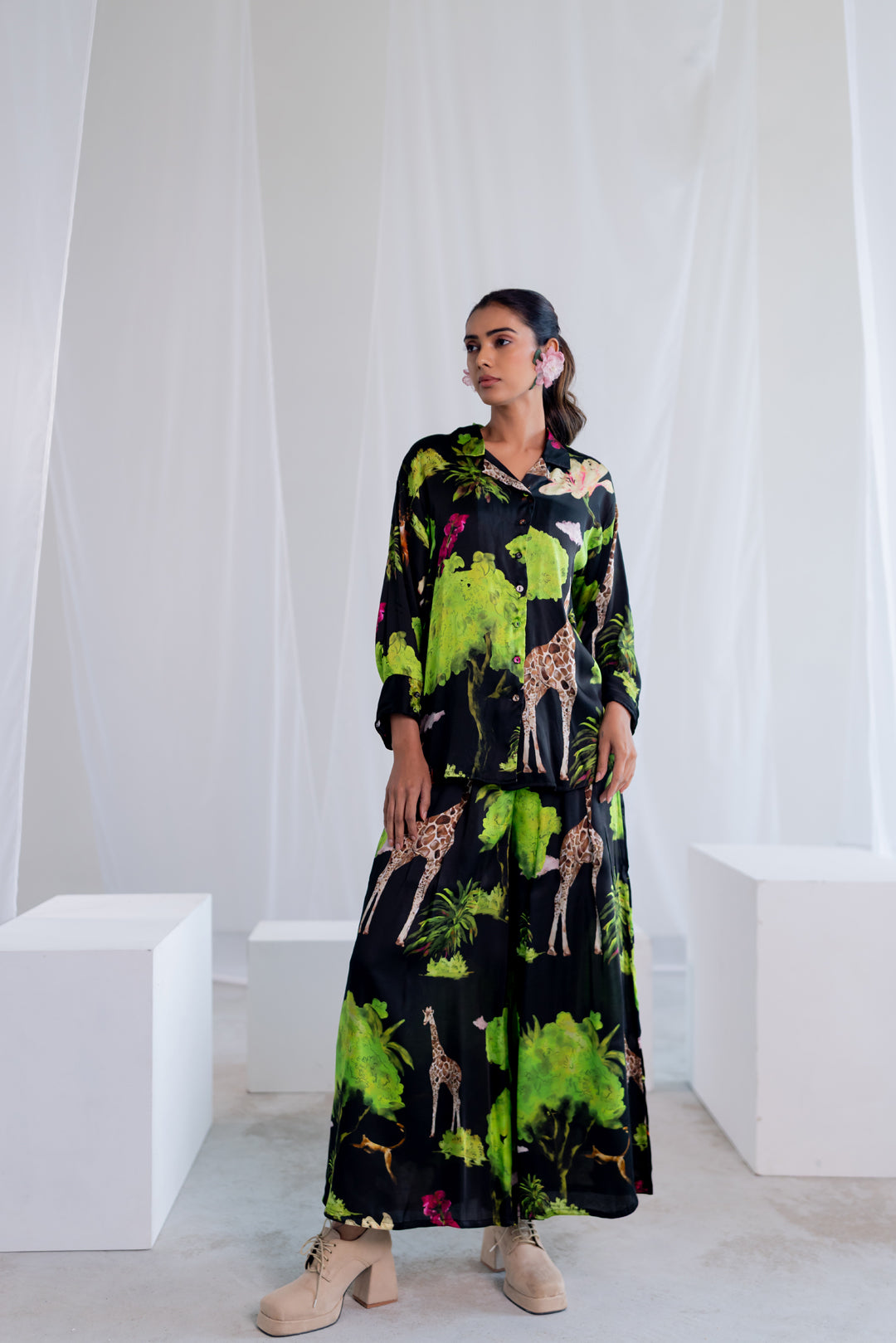 Madagascar Forest Satin Co-ord