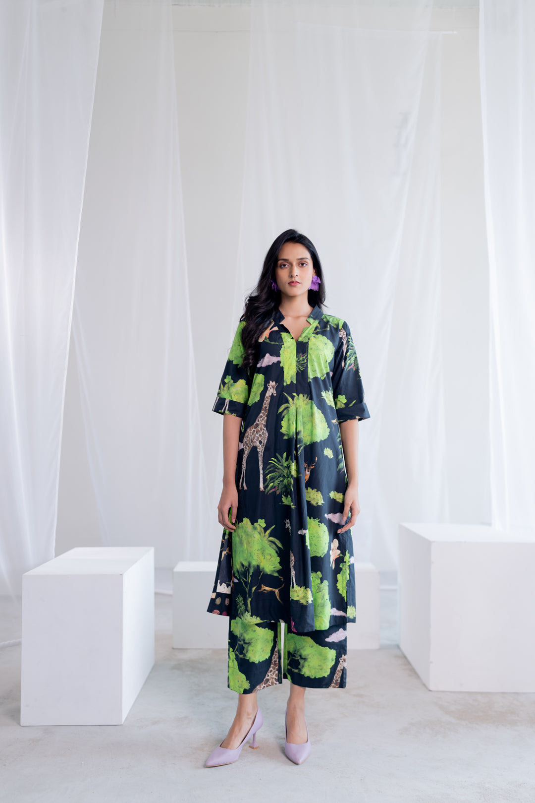 Masai Safari Poplin Kurta Co-Ord