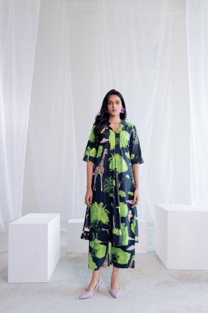Masai Safari Poplin Kurta Co-Ord