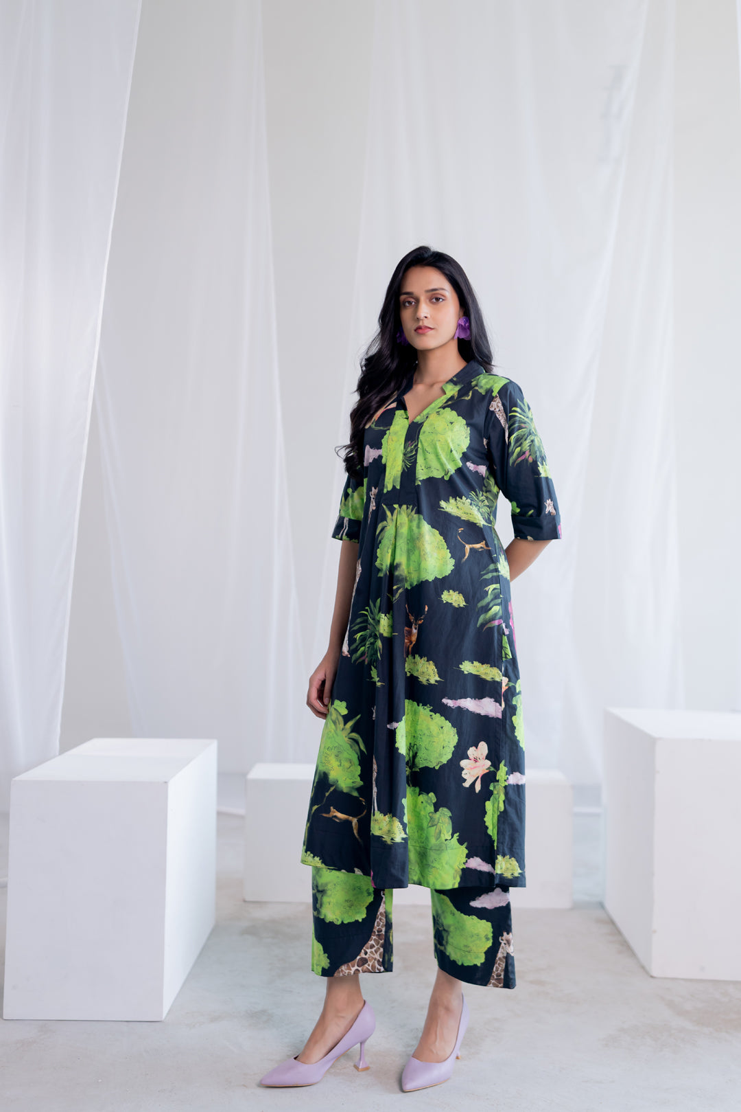 Masai Safari Poplin Kurta Co-Ord