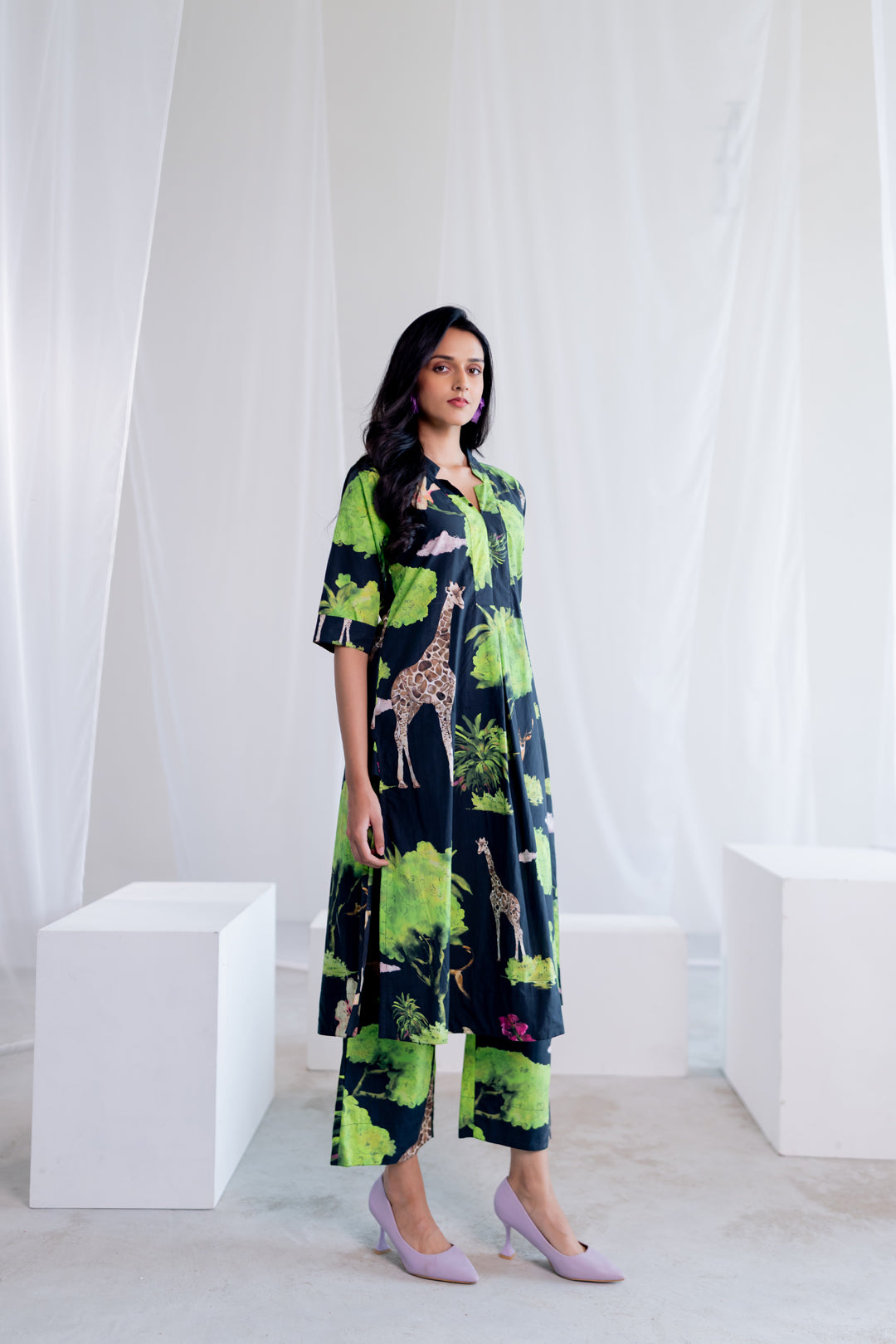 Masai Safari Poplin Kurta Co-Ord