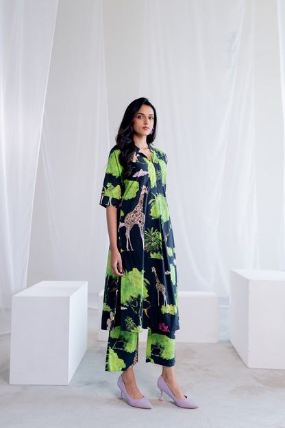 Masai Safari Poplin Kurta Co-Ord