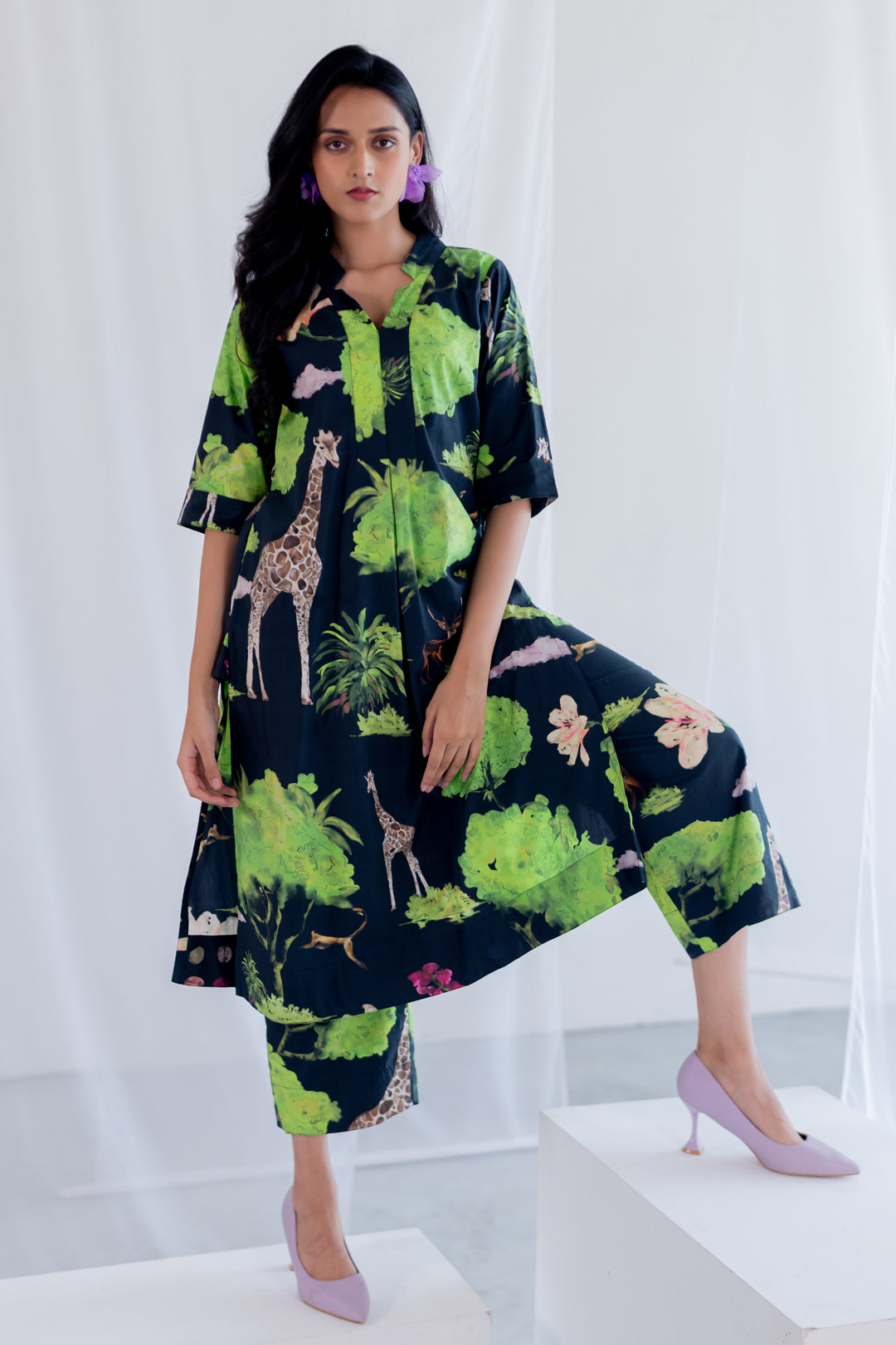 Masai Safari Poplin Kurta Co-Ord