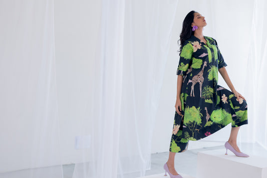 Masai Safari Poplin Kurta Co-Ord