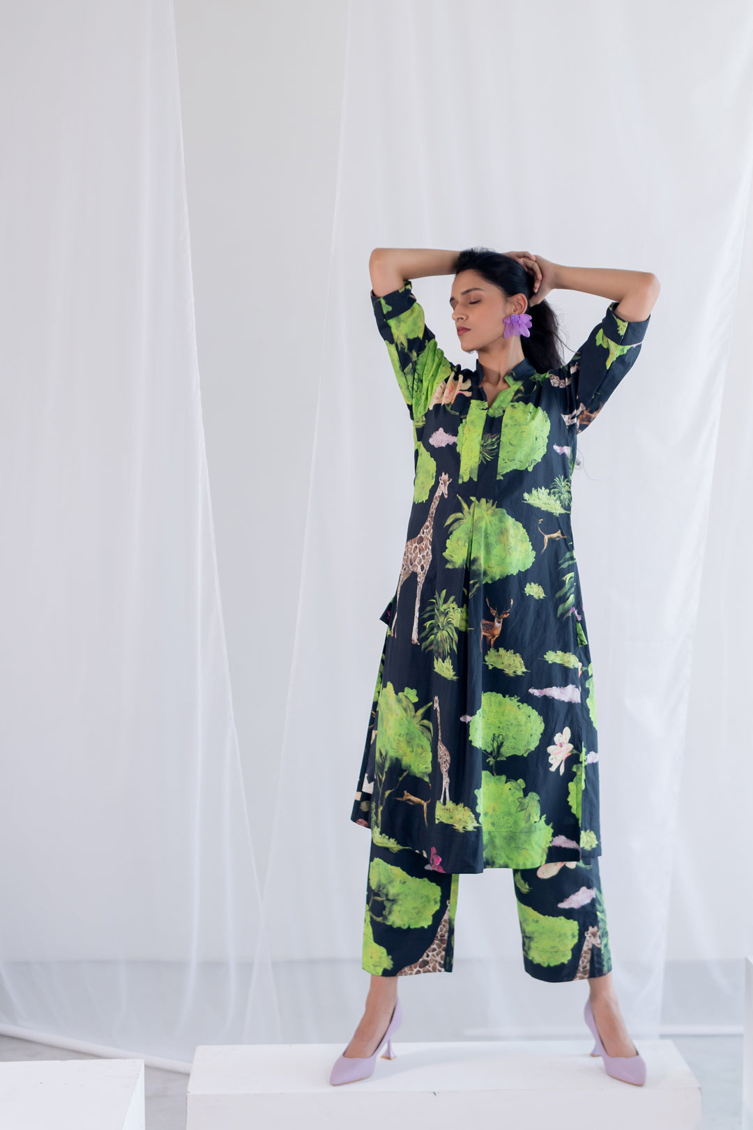 Masai Safari Poplin Kurta Co-Ord