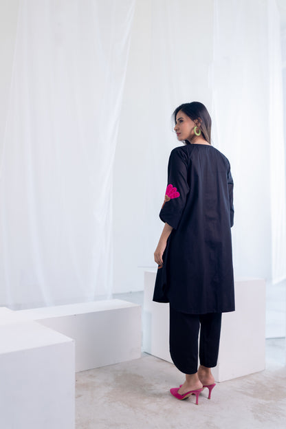 Flowers on Embers Applique Tunic Set