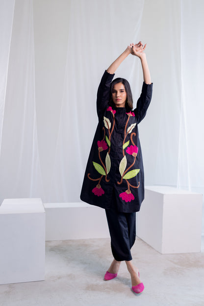 Flowers on Embers Applique Tunic Set