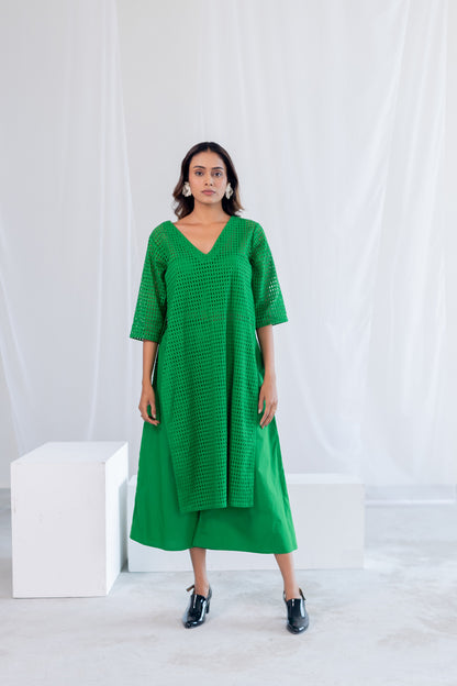 Emerald Eyelet Kurta