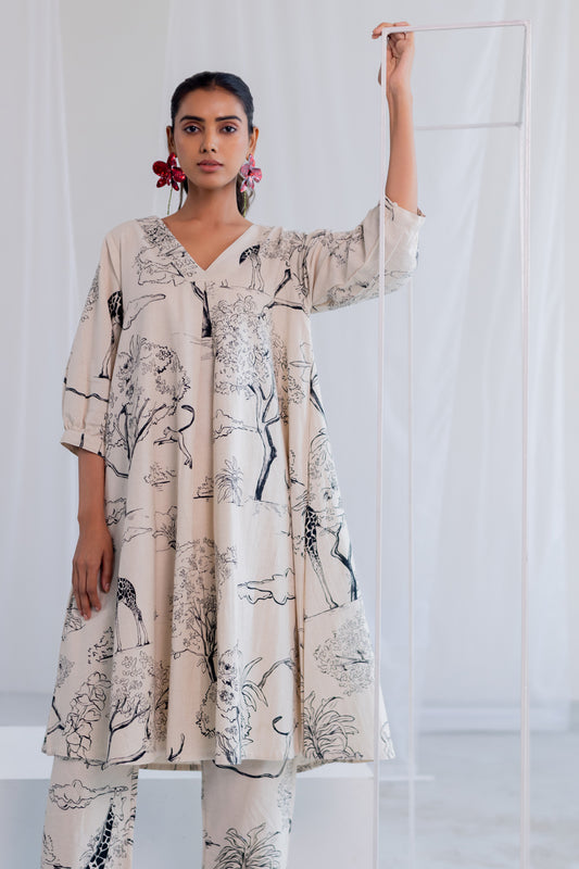 Alabaster Safari Kurta Set
