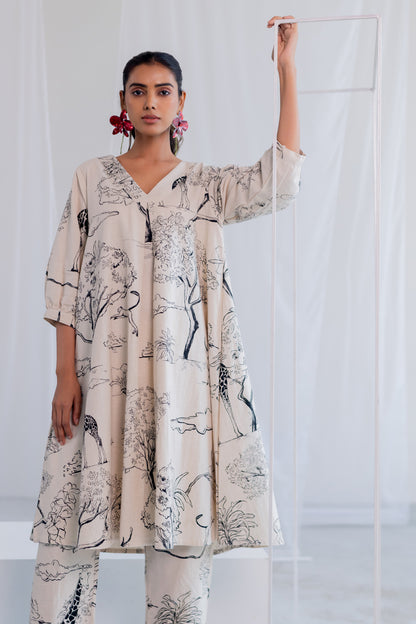 Alabaster Safari Kurta Set