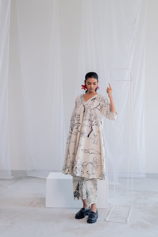 Alabaster Safari Kurta Set