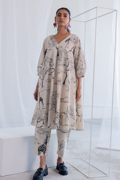 Alabaster Safari Kurta