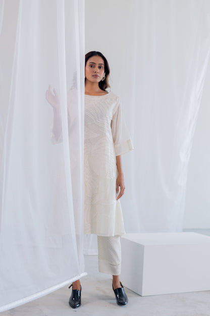 Oatmeal Foliage Applique Co-Ord