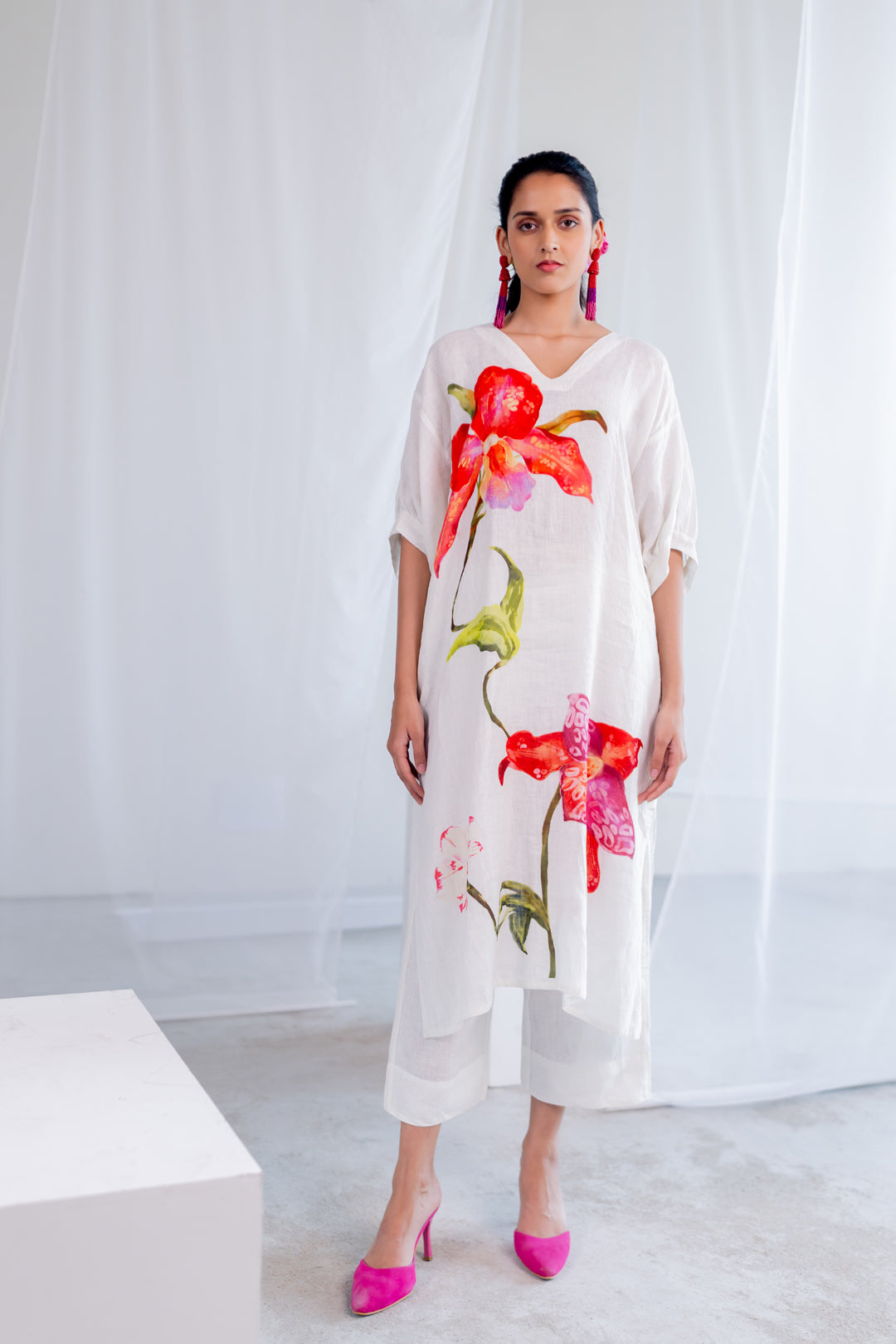 Orchids Frost Kurta