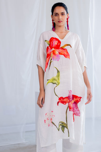 Orchids Frost Kurta