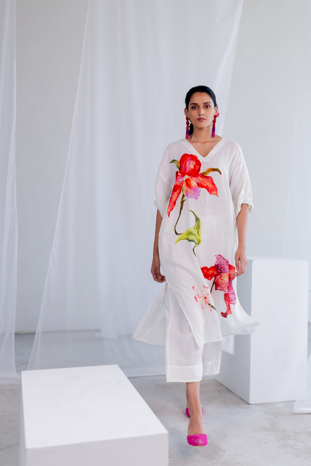 Orchids Frost Kurta