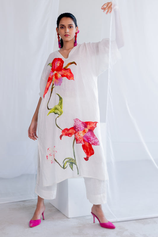 Orchids Frost Kurta
