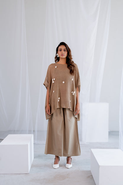 Almond Mesh Kaftan Co-Ord