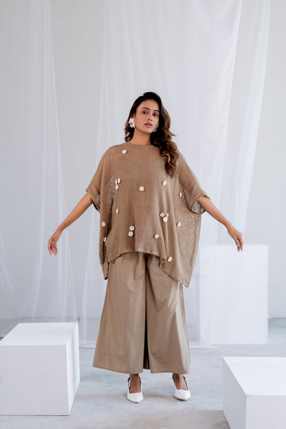 Almond Mesh Kaftan Co-Ord