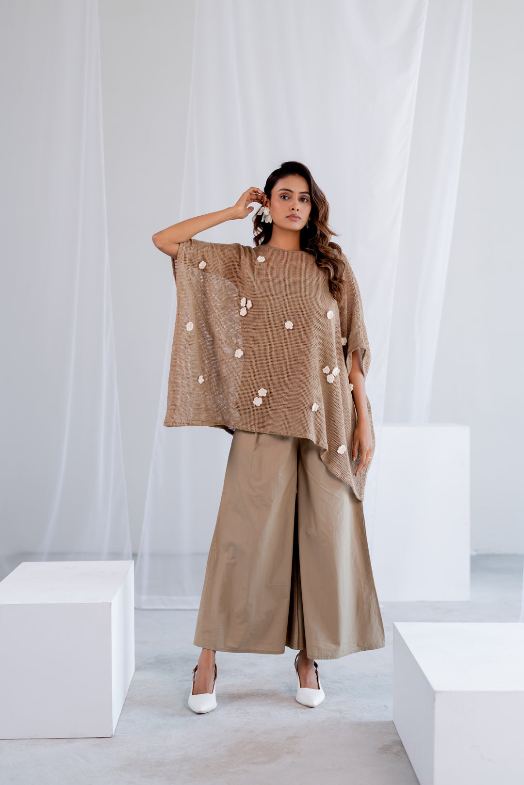 Almond Mesh Kaftan