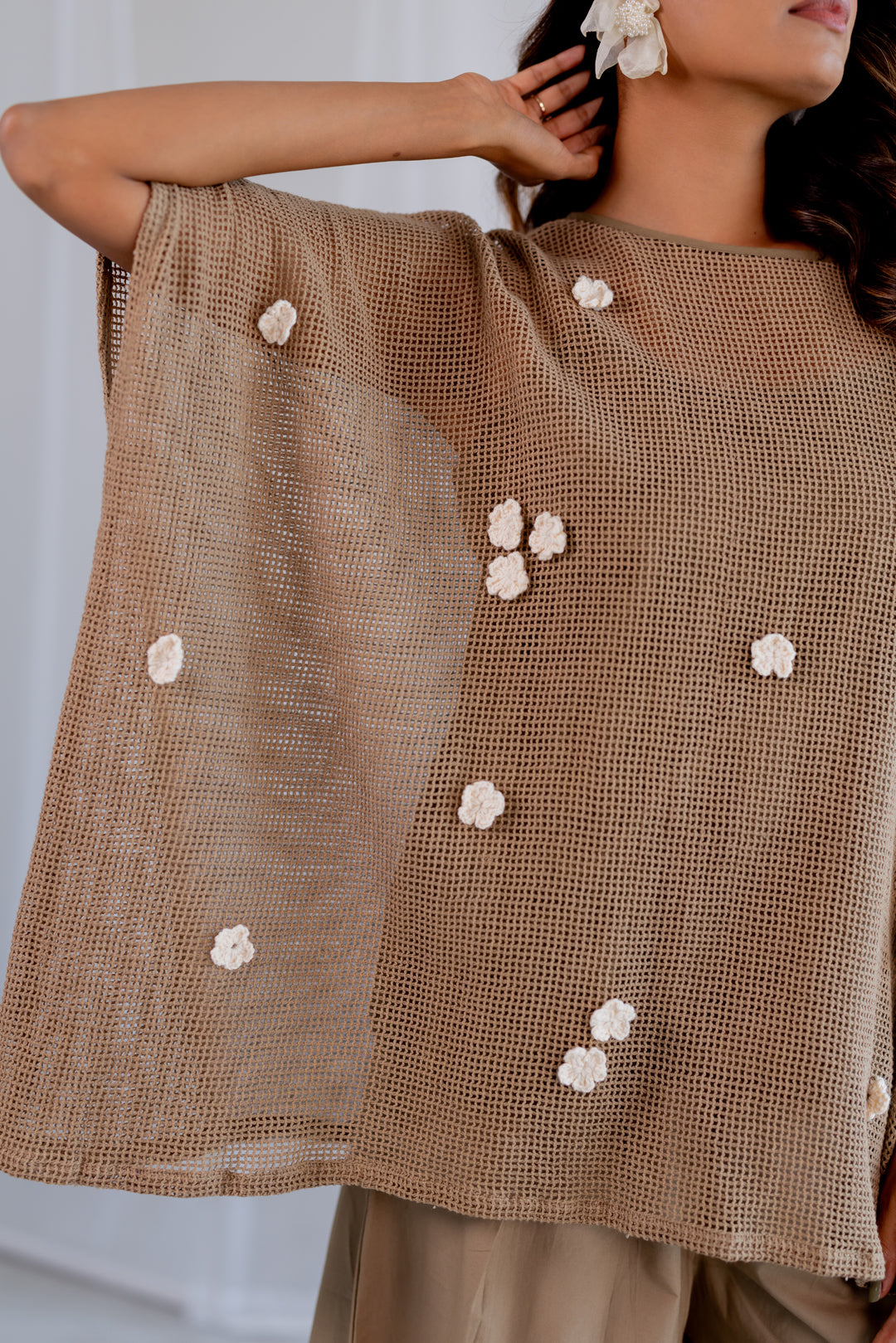 Almond Mesh Kaftan Co-Ord