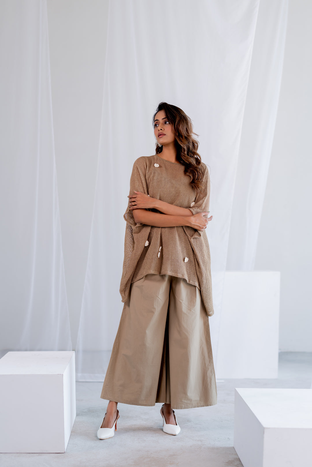 Almond Mesh Kaftan