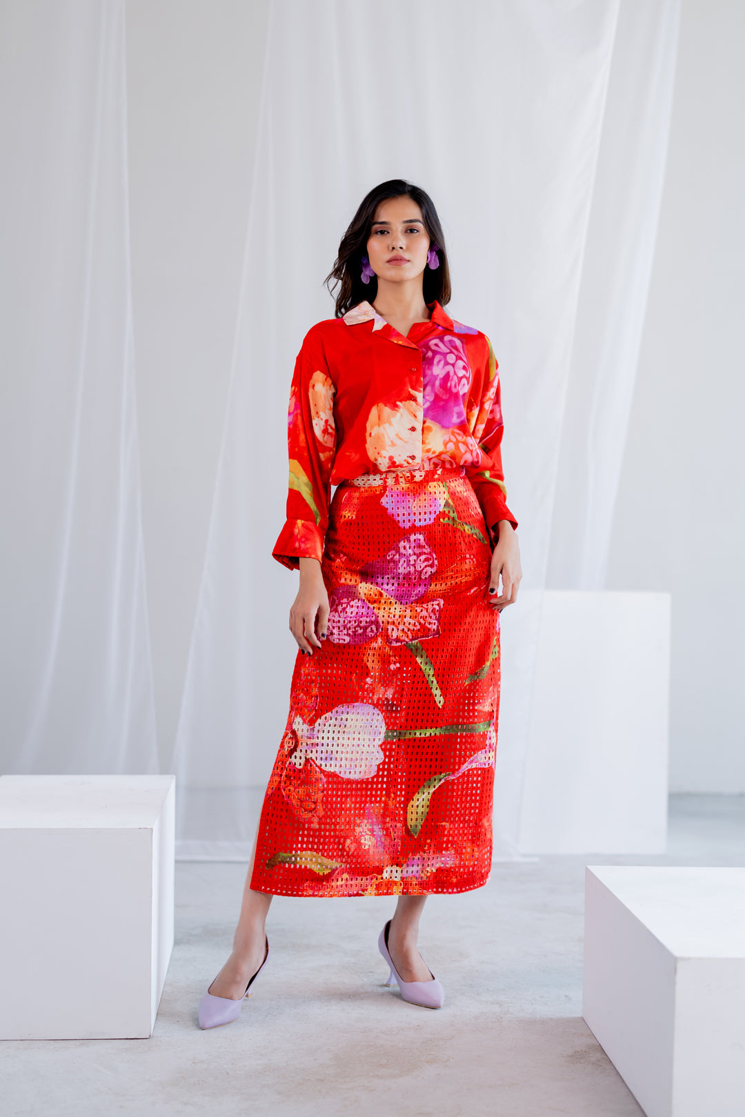 Scarlet Sundown Skirt Set