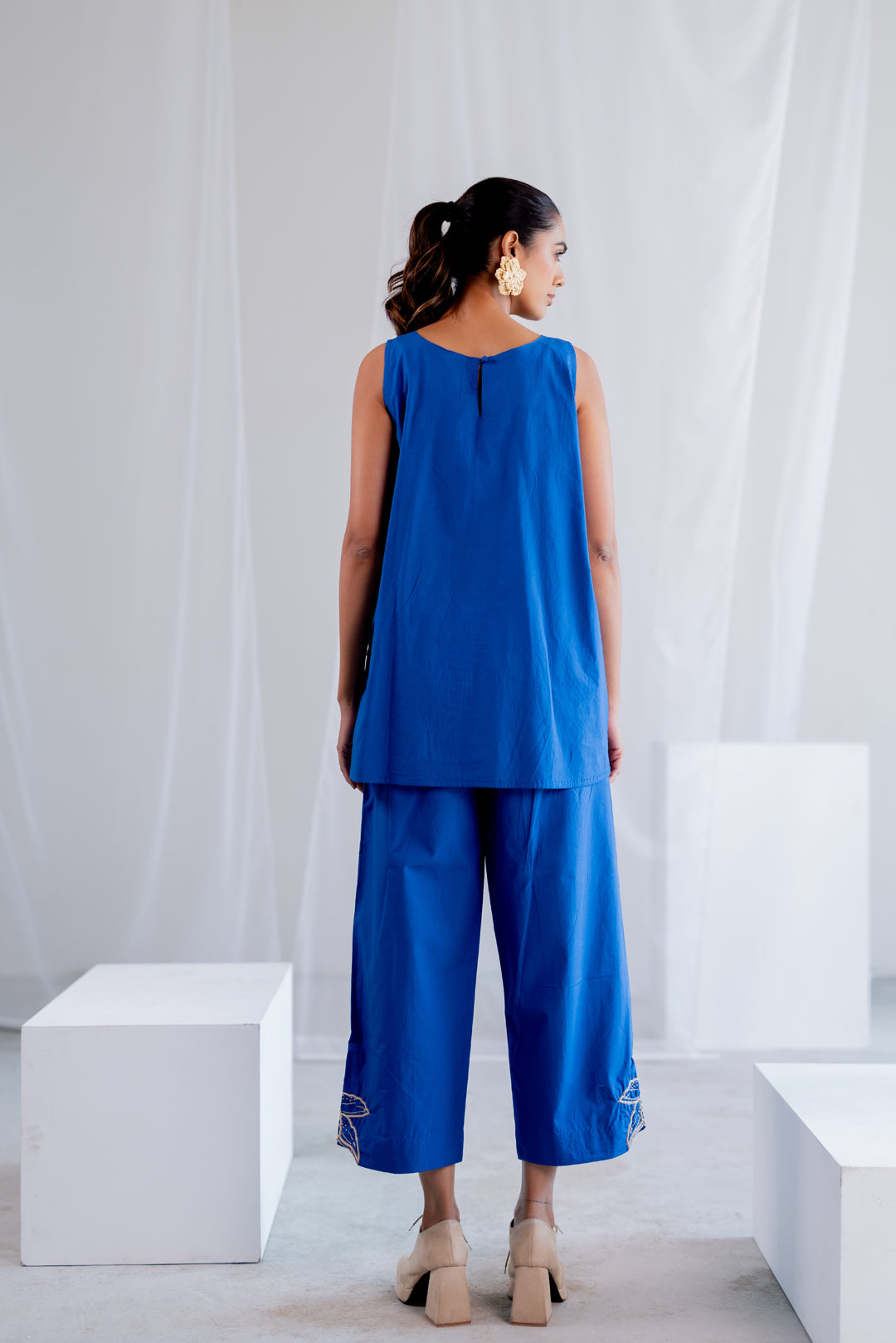 Cobalt Iris Embroidered Co-Ord