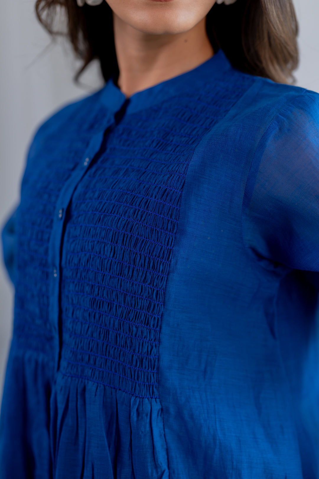 Wavy Seas Chanderi Dress