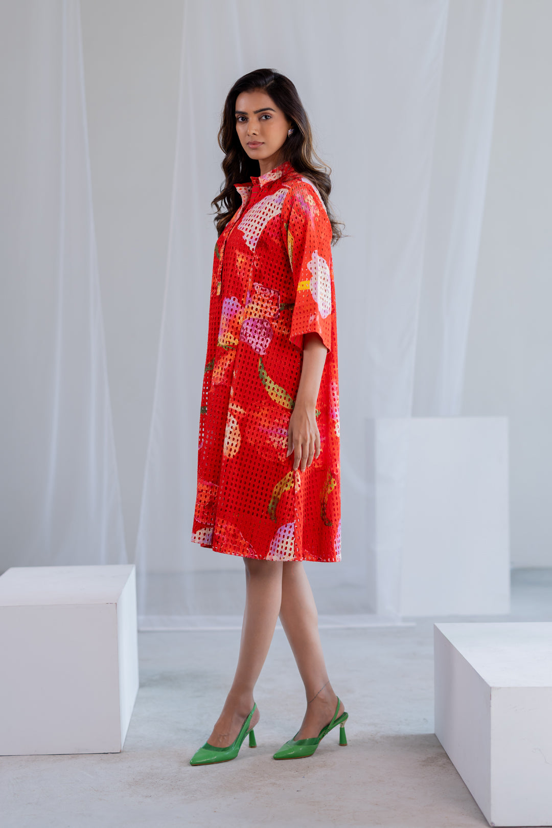 Vermilion Orchids Dress