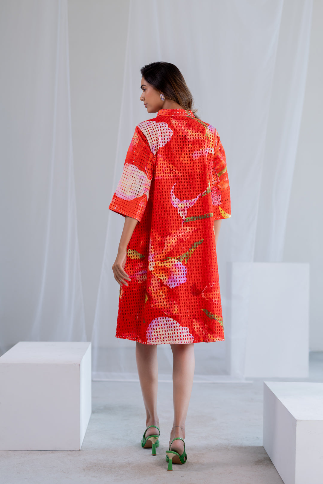 Vermilion Orchids Dress