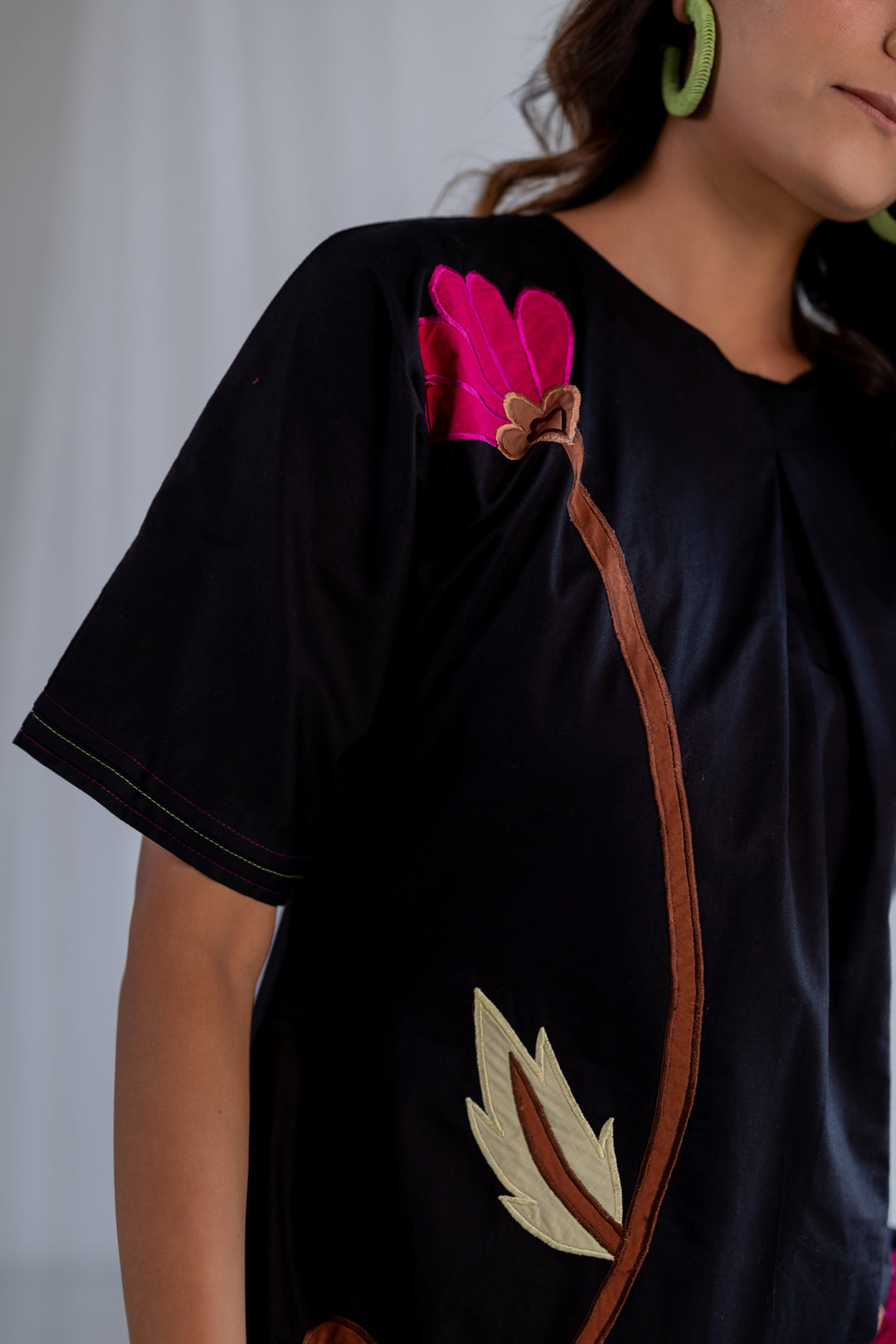 Flowers on Embers Applique Dress