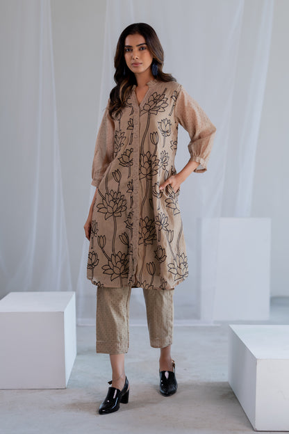 Sand Lotus Tunic Set