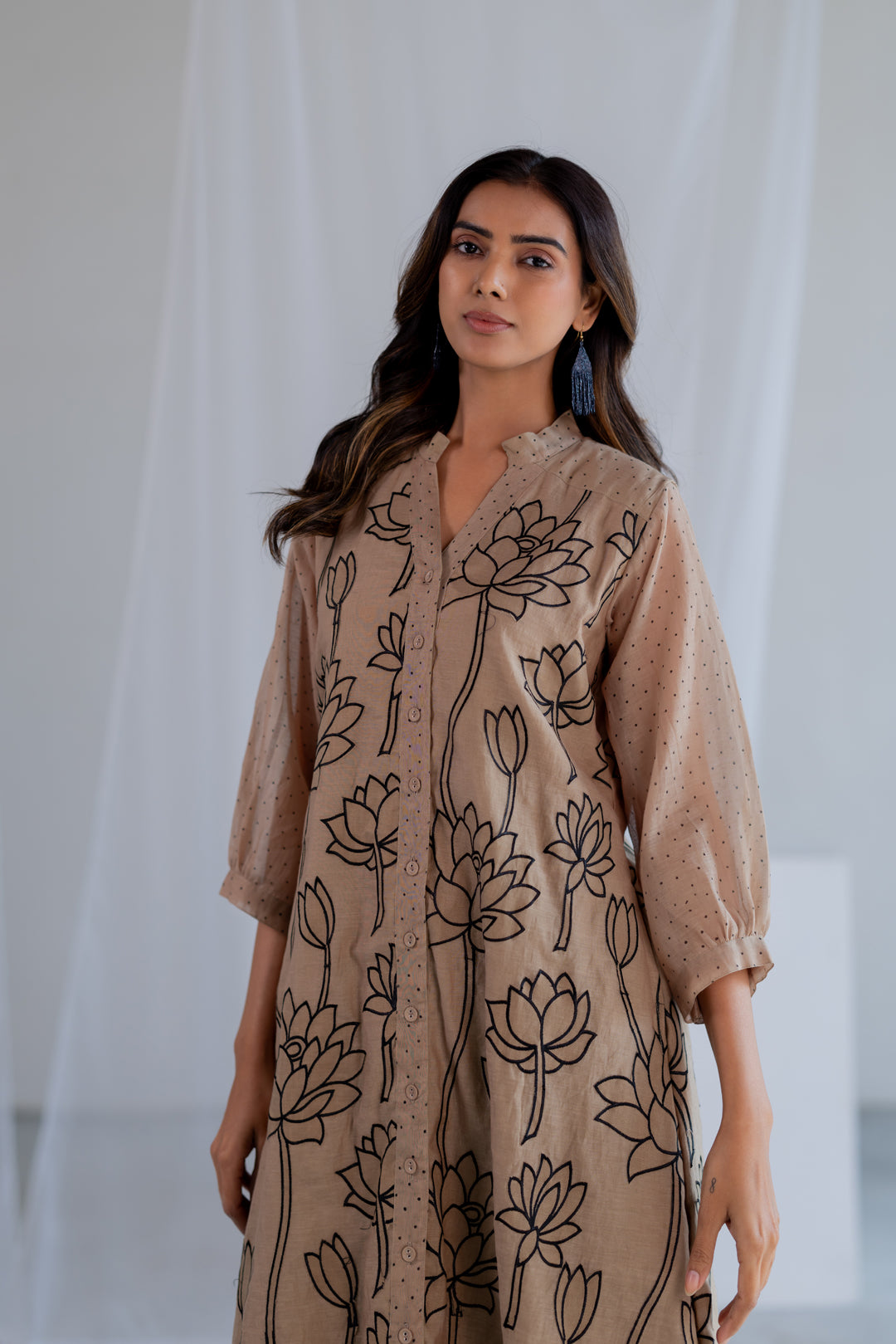 Sand Lotus Tunic Set