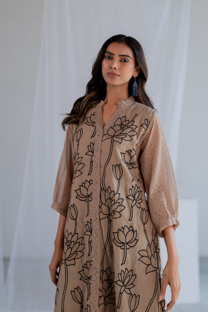 Sand Lotus Tunic Set